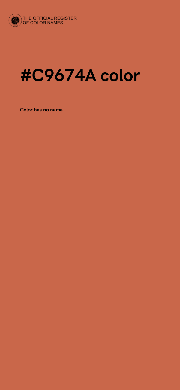 #C9674A color image