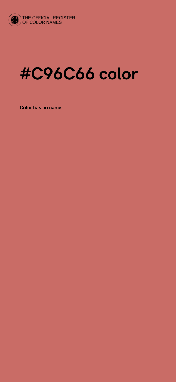 #C96C66 color image