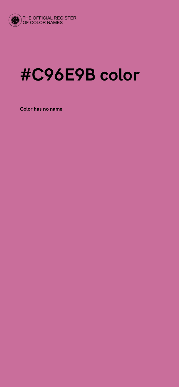 #C96E9B color image