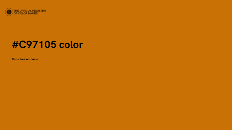 #C97105 color image
