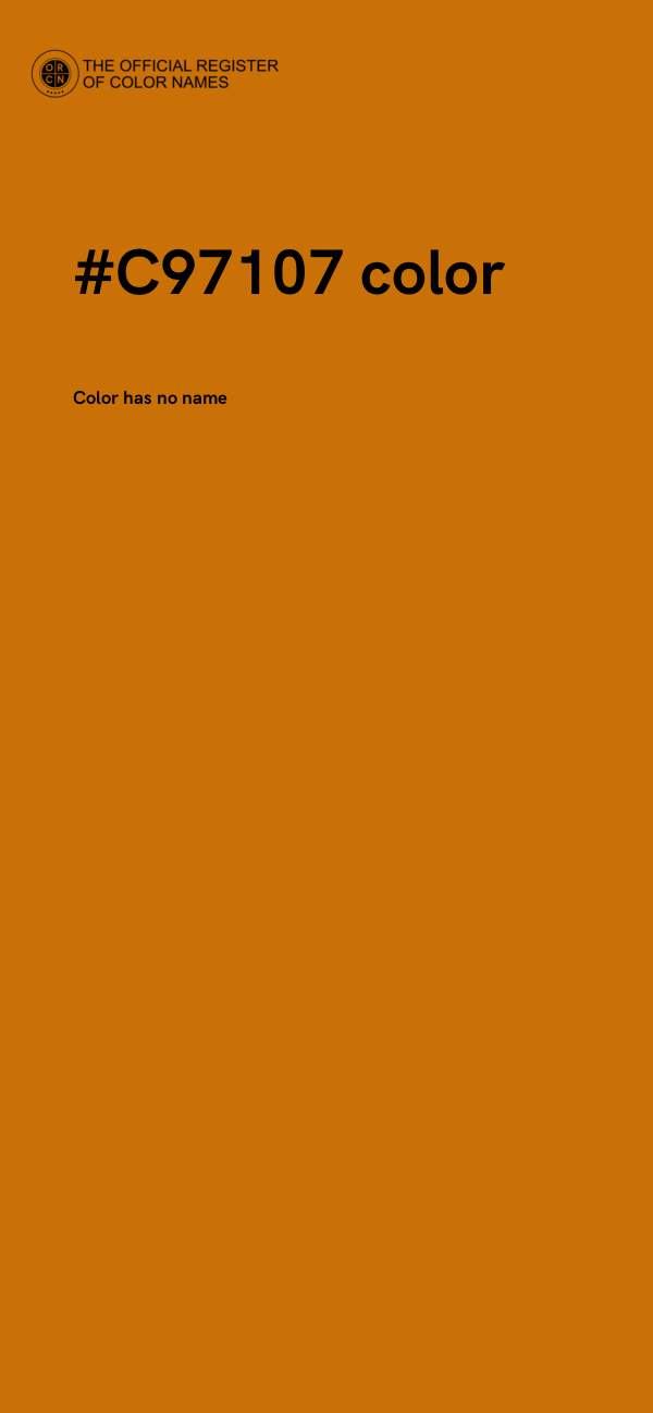 #C97107 color image