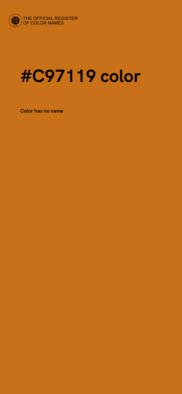 #C97119 color image