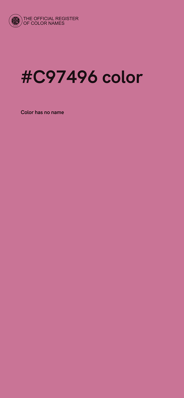 #C97496 color image
