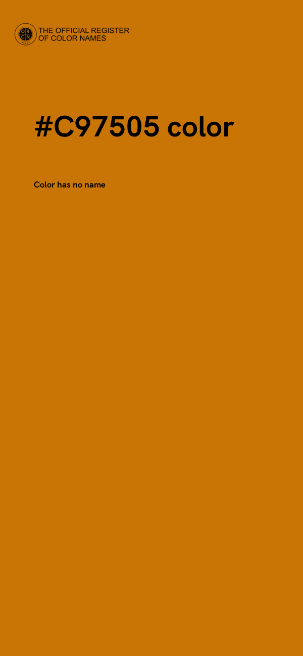 #C97505 color image