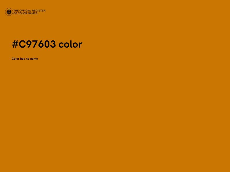 #C97603 color image