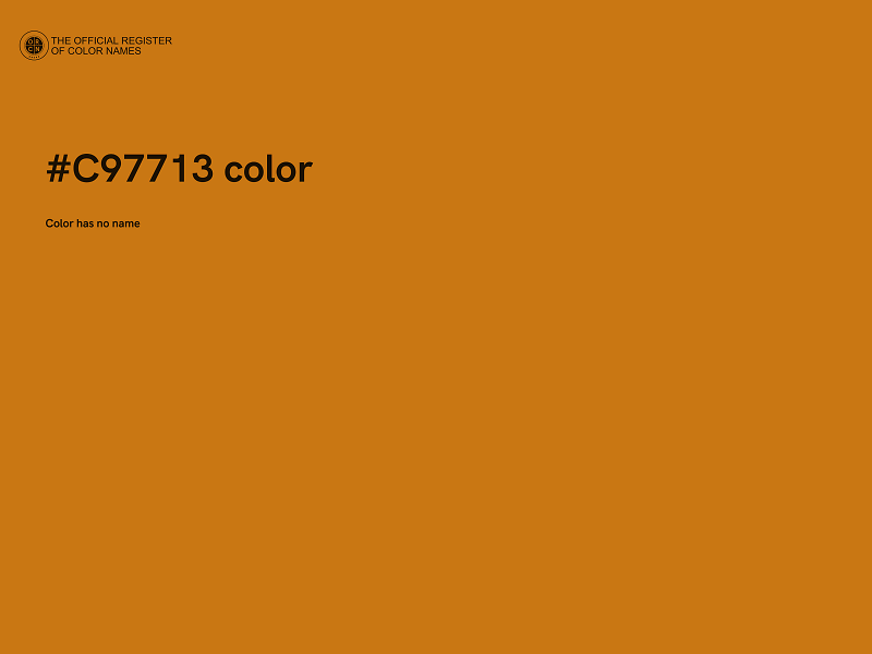 #C97713 color image
