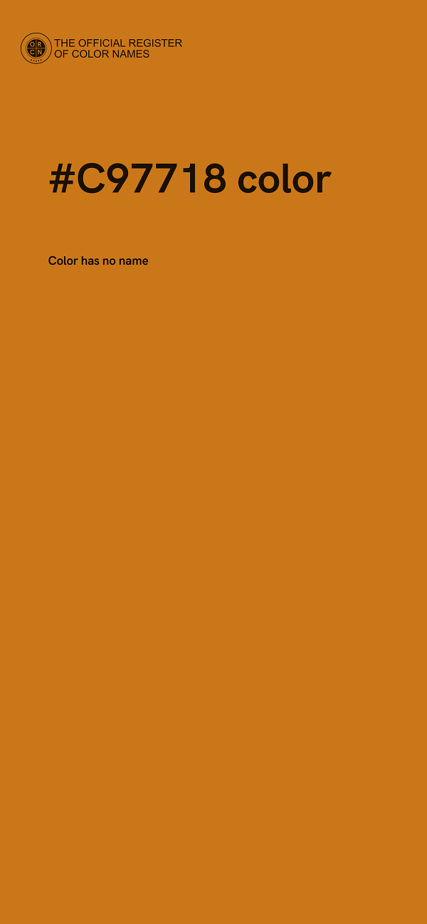 #C97718 color image