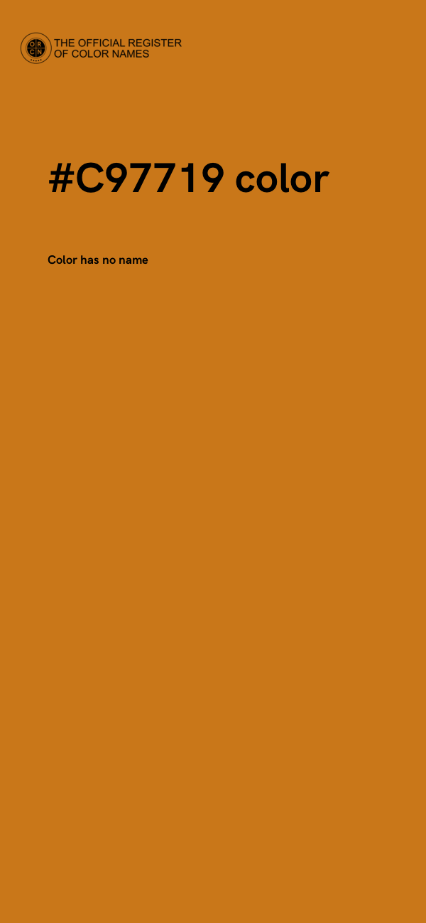 #C97719 color image