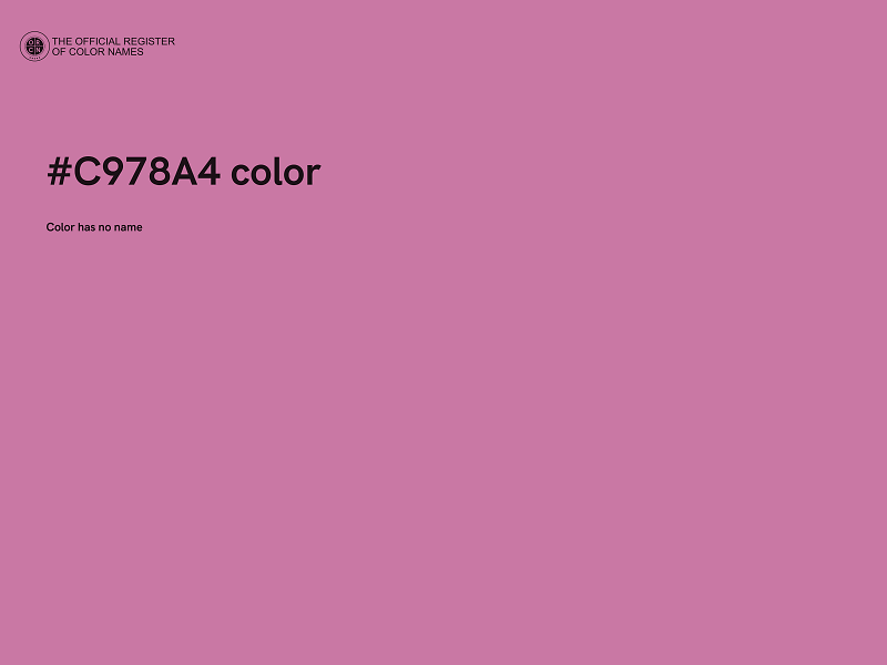 #C978A4 color image