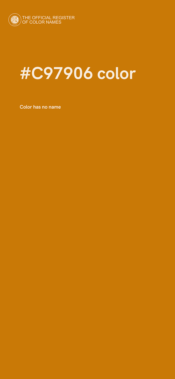 #C97906 color image