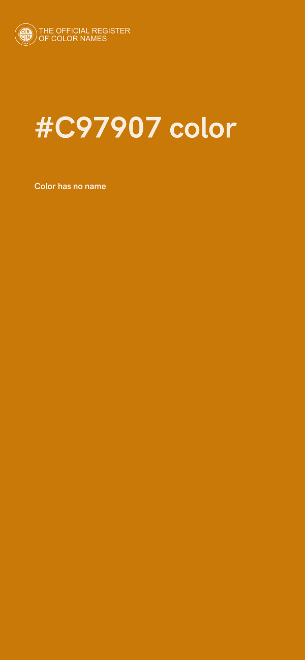 #C97907 color image