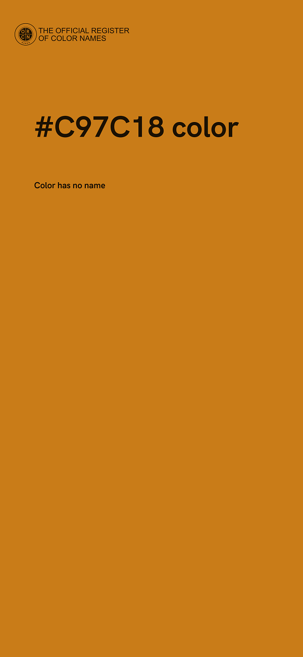 #C97C18 color image