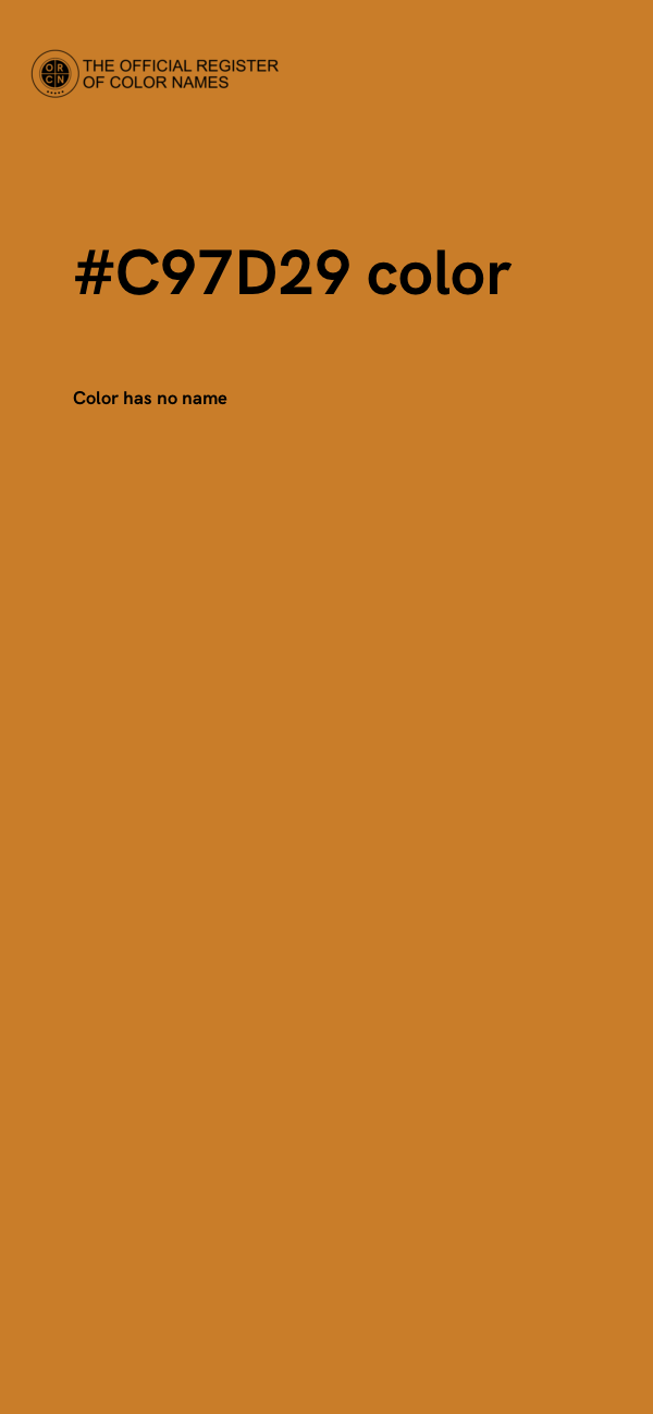 #C97D29 color image