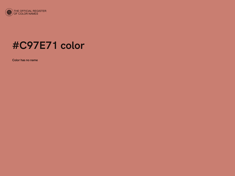 #C97E71 color image