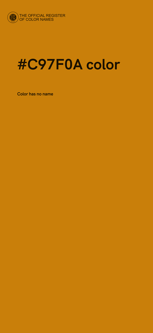 #C97F0A color image