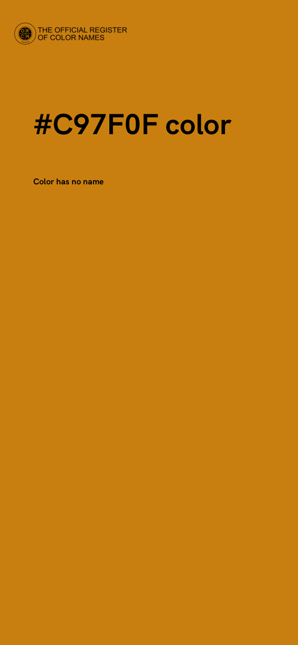 #C97F0F color image