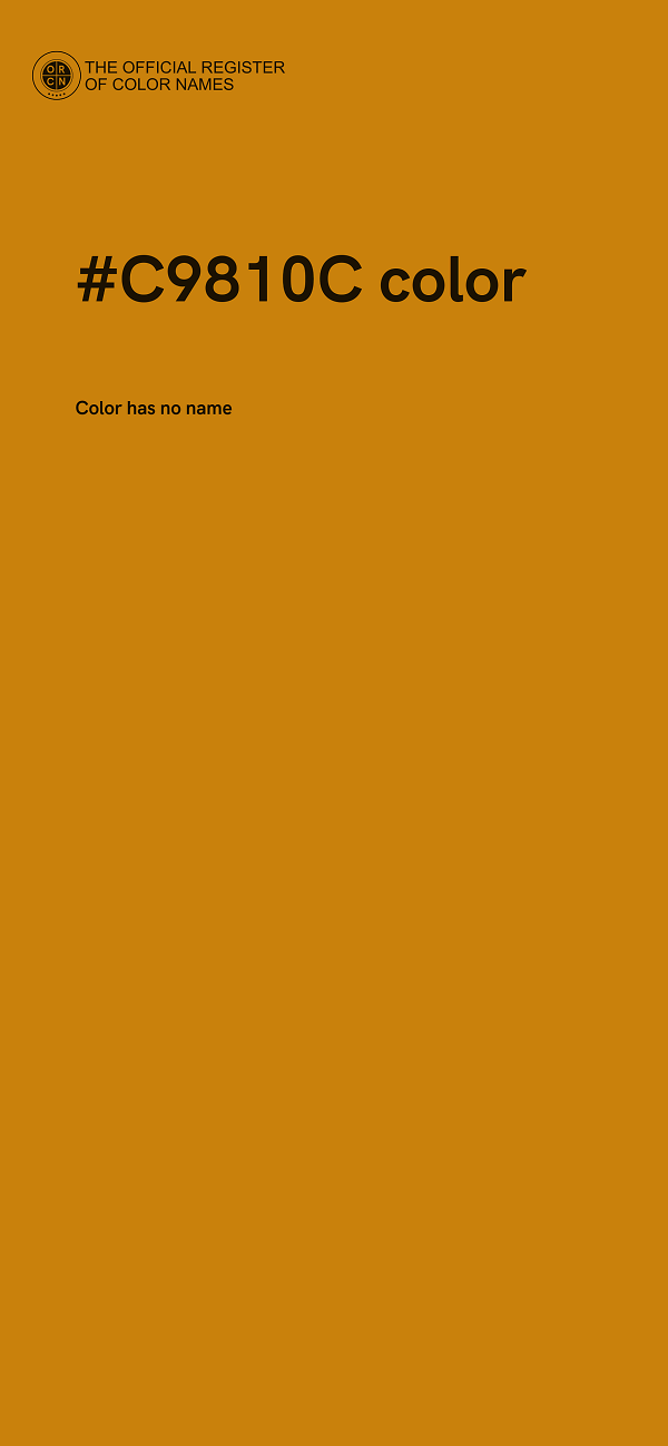 #C9810C color image
