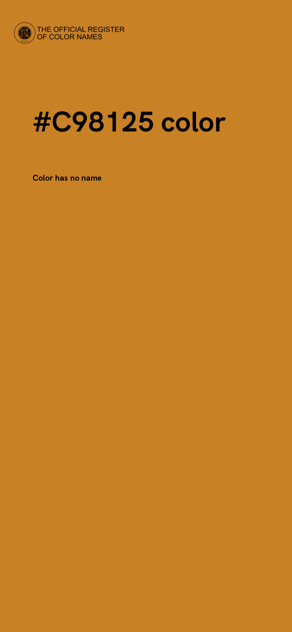 #C98125 color image