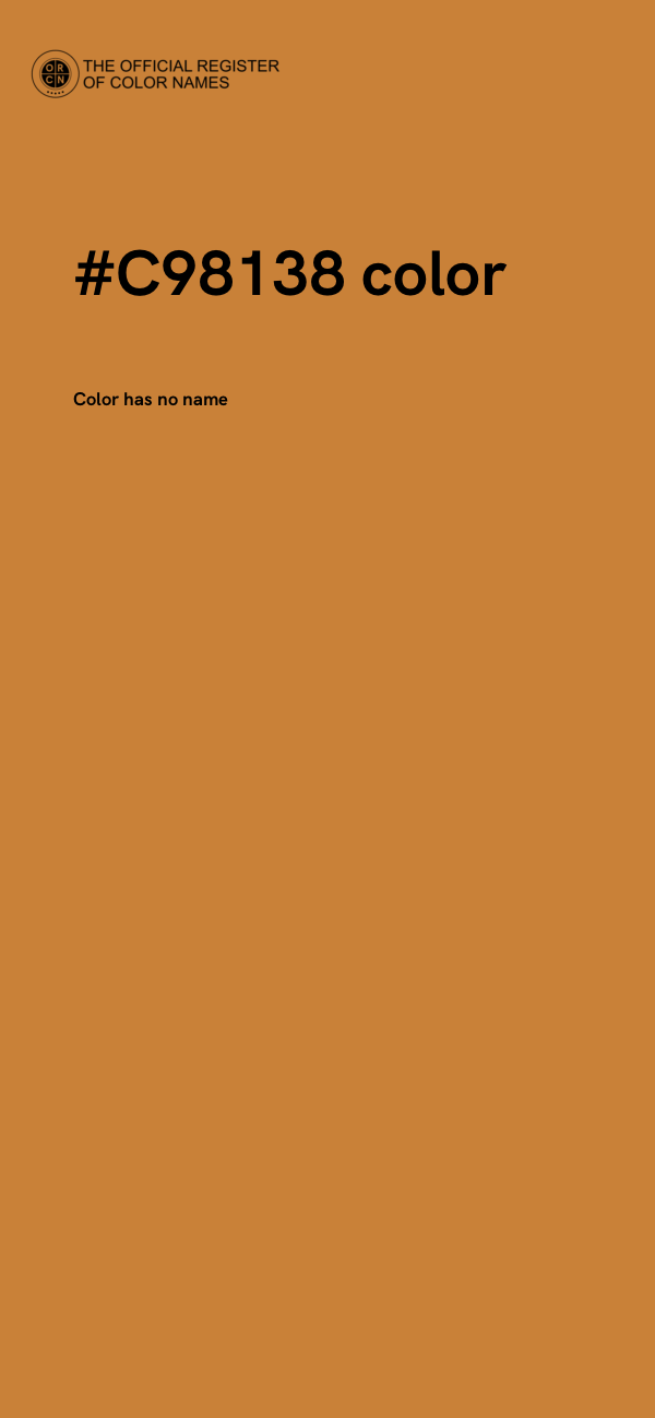 #C98138 color image