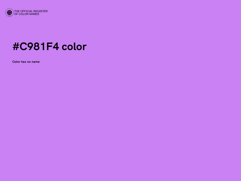 #C981F4 color image