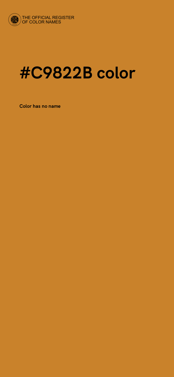 #C9822B color image