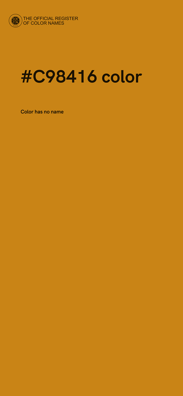 #C98416 color image