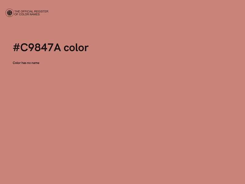 #C9847A color image