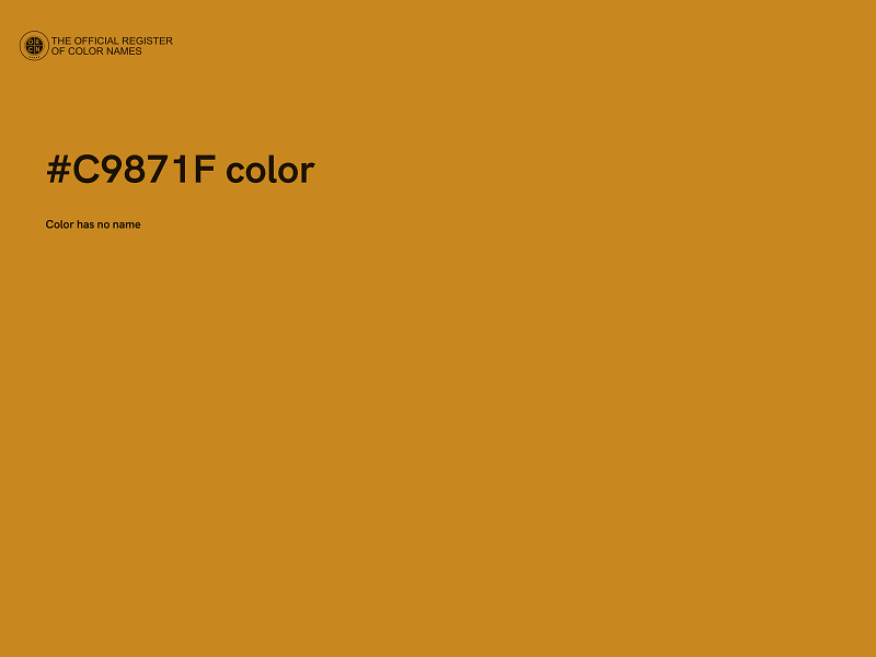 #C9871F color image