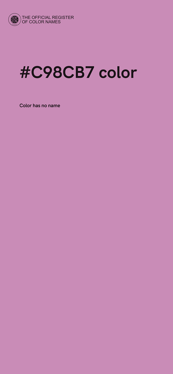 #C98CB7 color image