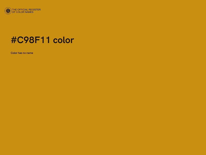 #C98F11 color image