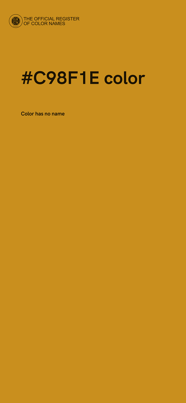 #C98F1E color image