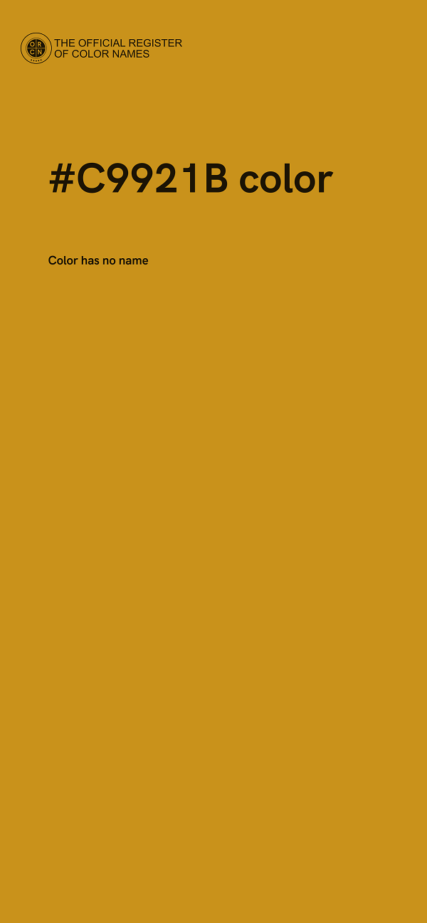 #C9921B color image