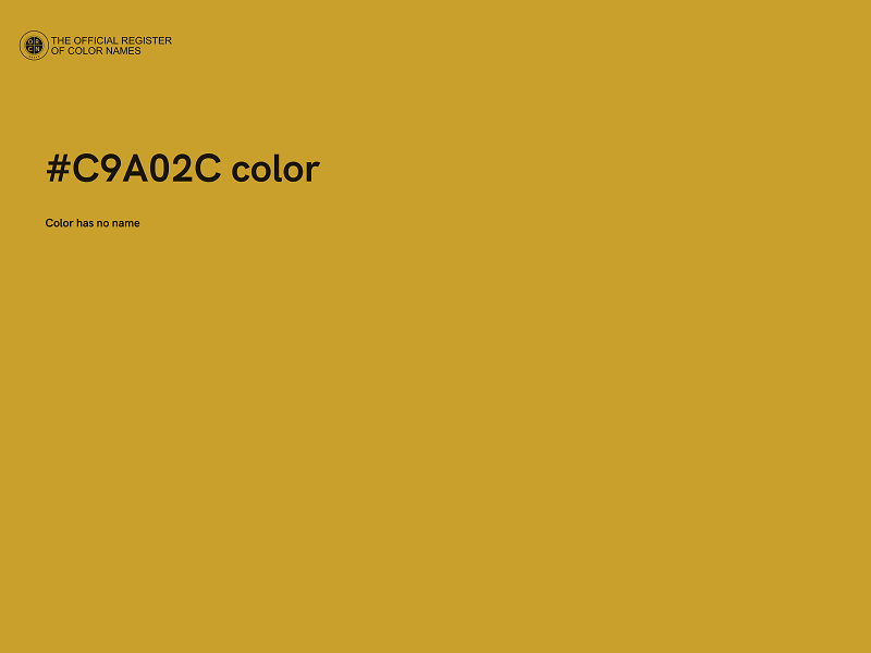 #C9A02C color image