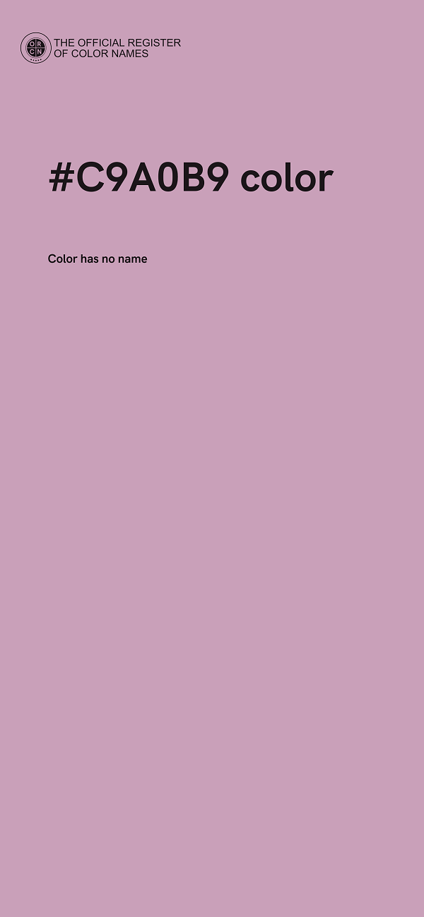 #C9A0B9 color image