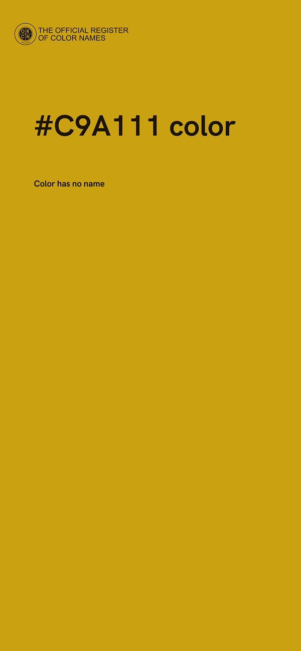 #C9A111 color image