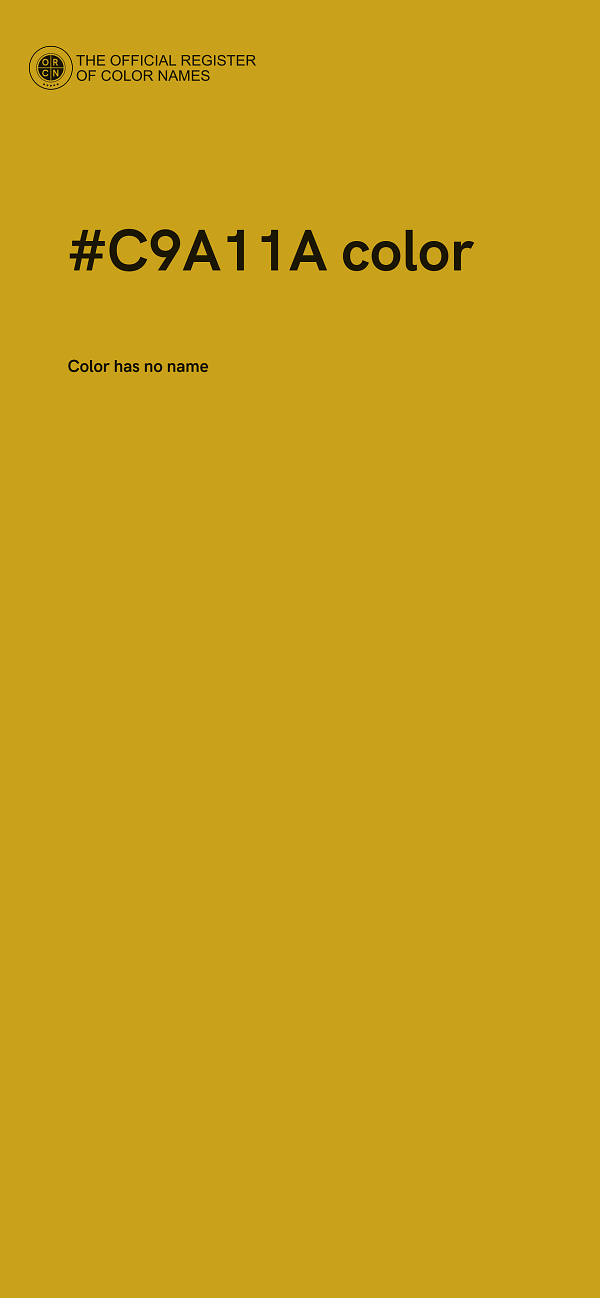 #C9A11A color image