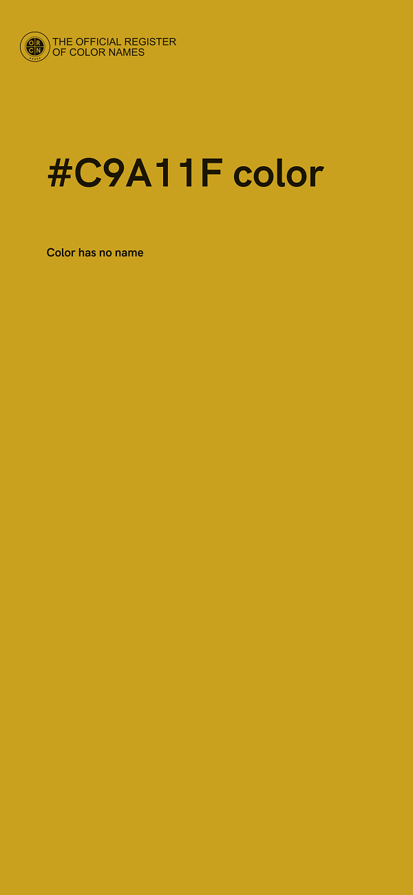 #C9A11F color image