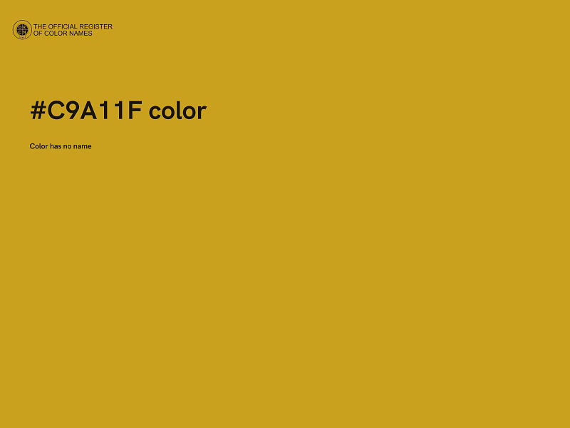 #C9A11F color image