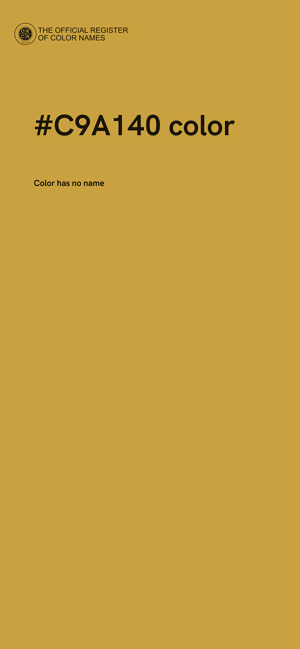#C9A140 color image