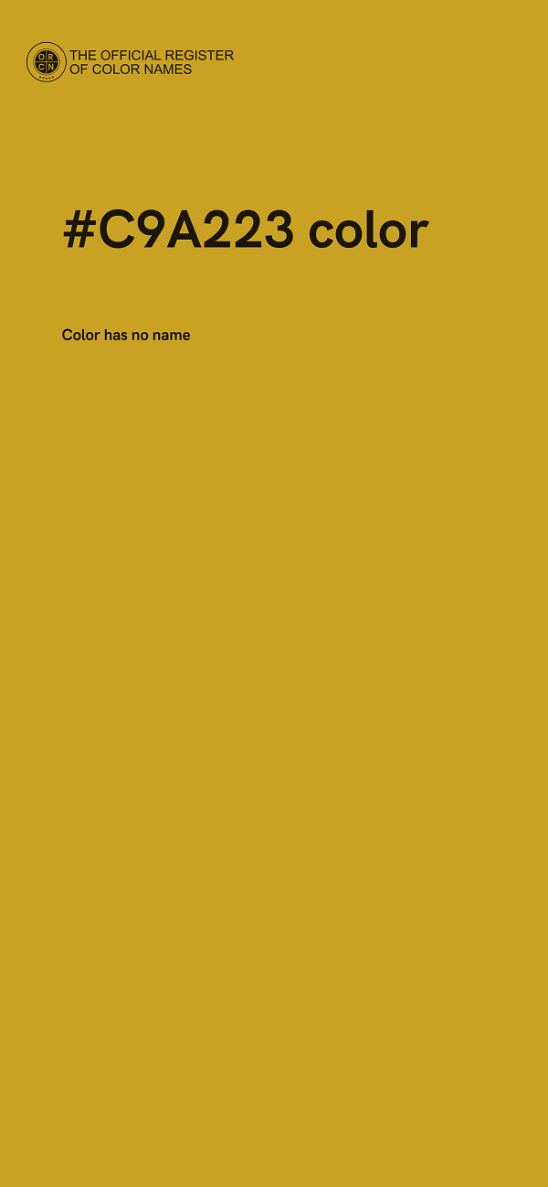 #C9A223 color image