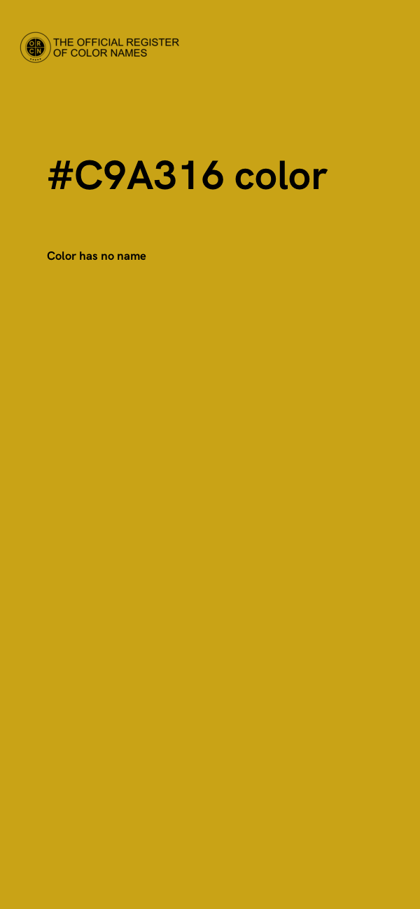 #C9A316 color image