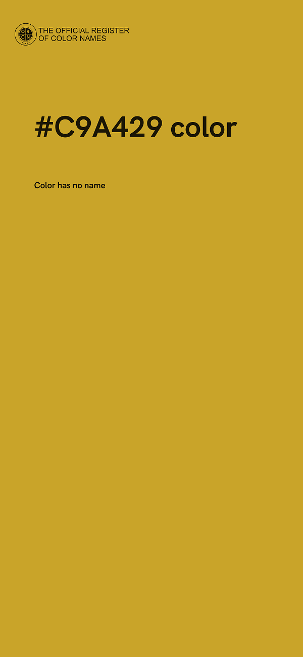 #C9A429 color image