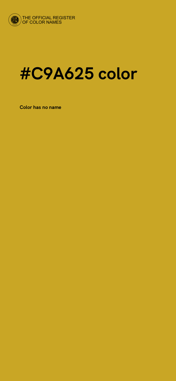 #C9A625 color image