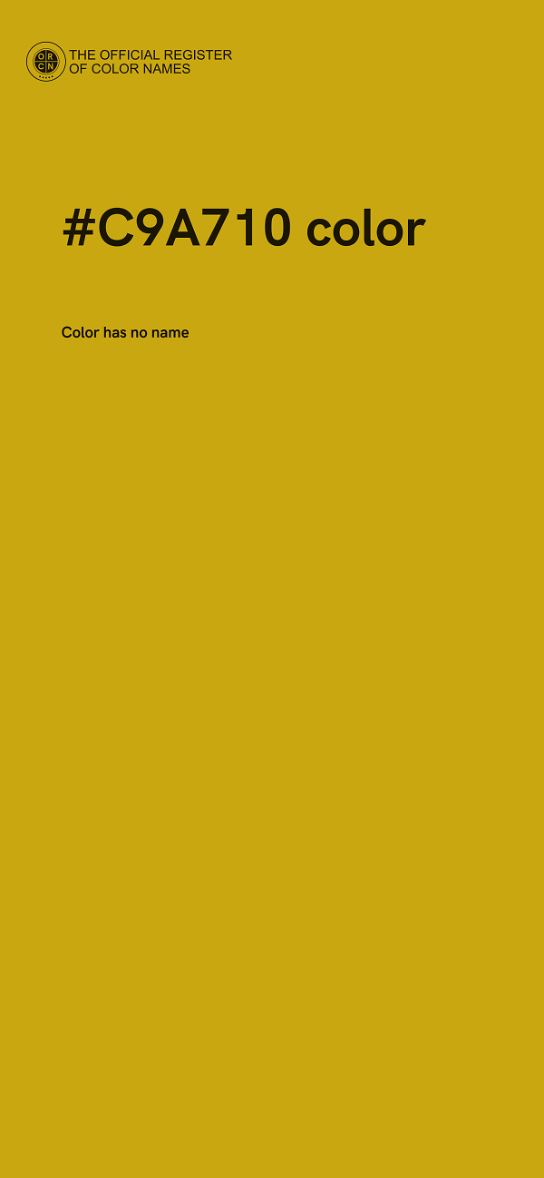 #C9A710 color image