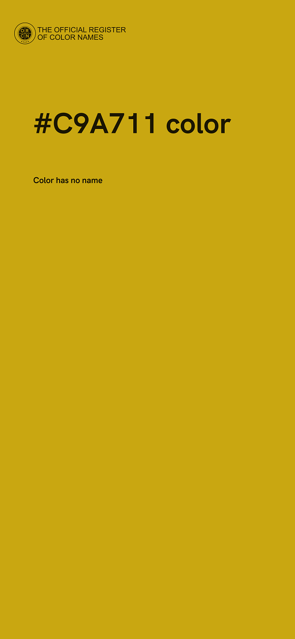 #C9A711 color image