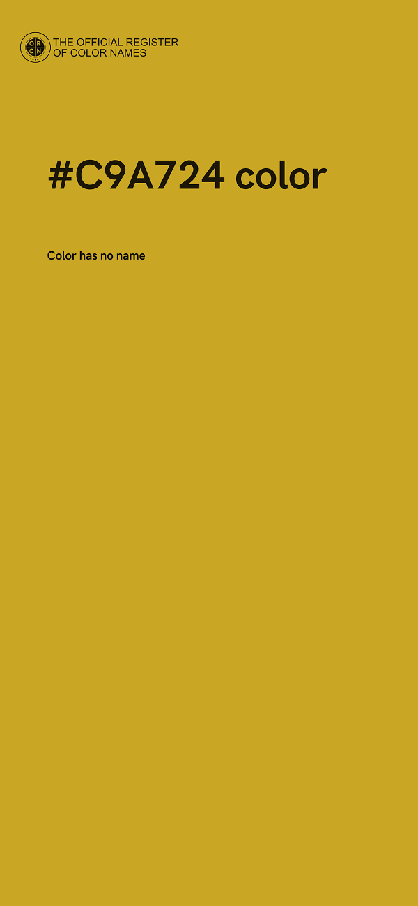 #C9A724 color image