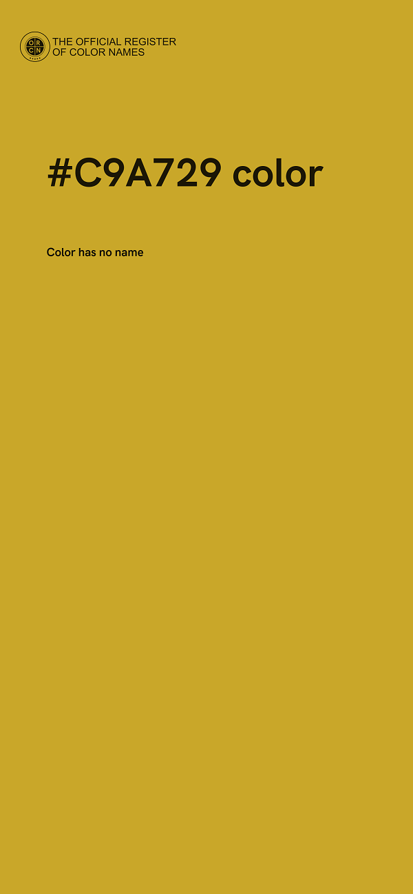 #C9A729 color image
