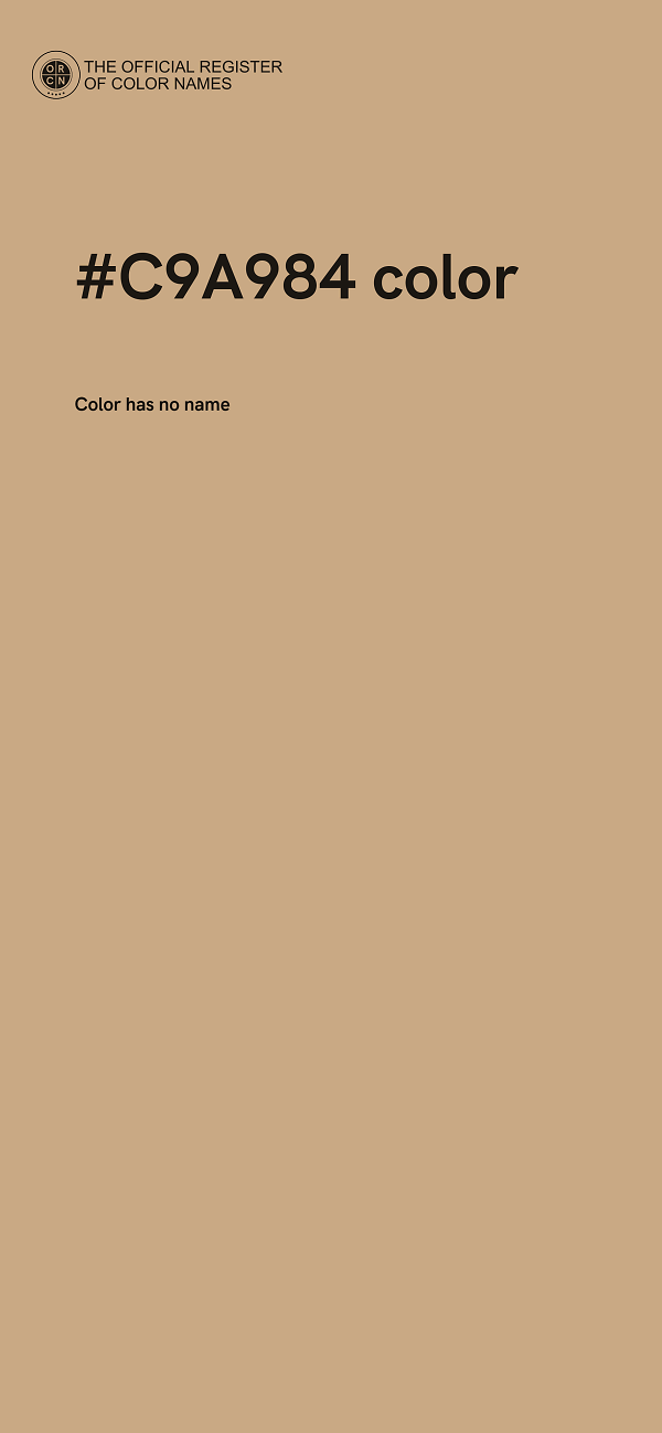 #C9A984 color image