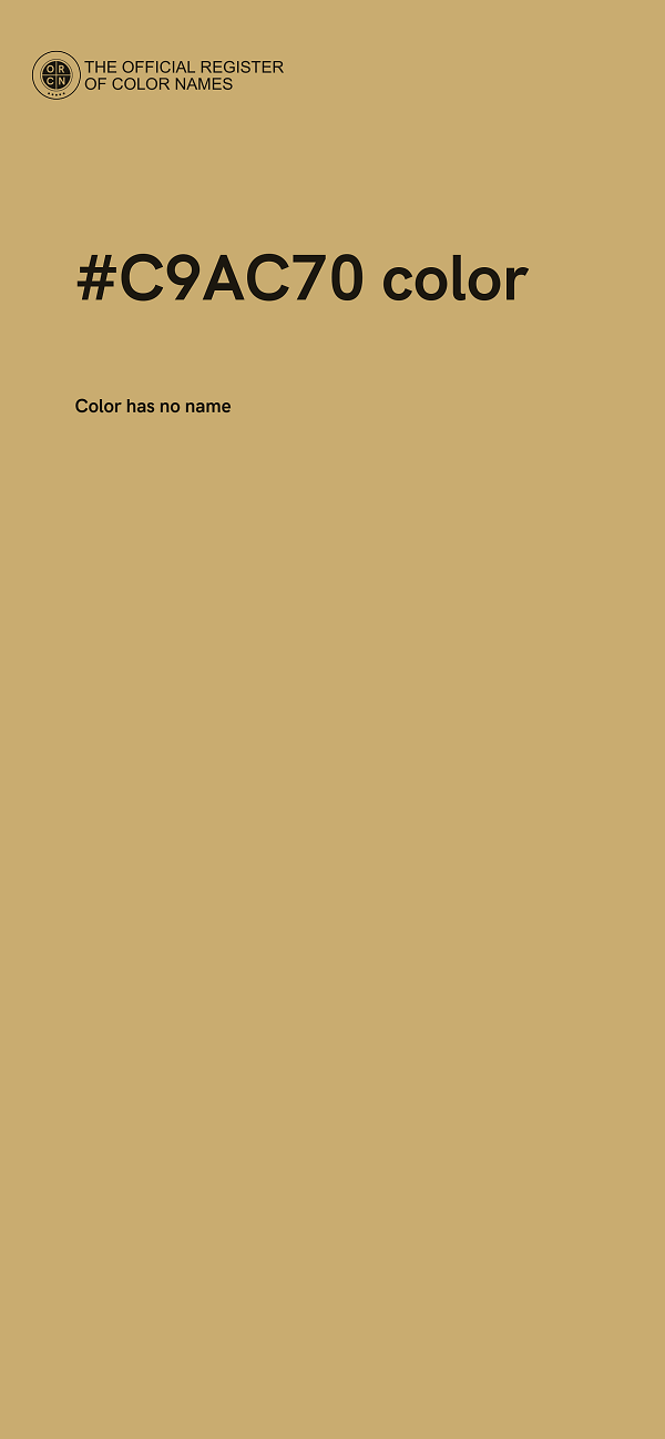 #C9AC70 color image