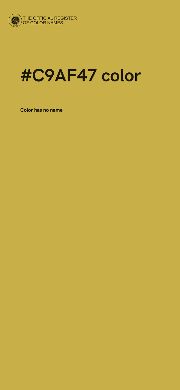 #C9AF47 color image